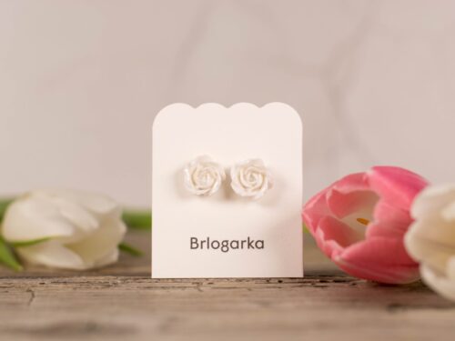 Mali uhani Bele Vrtnice