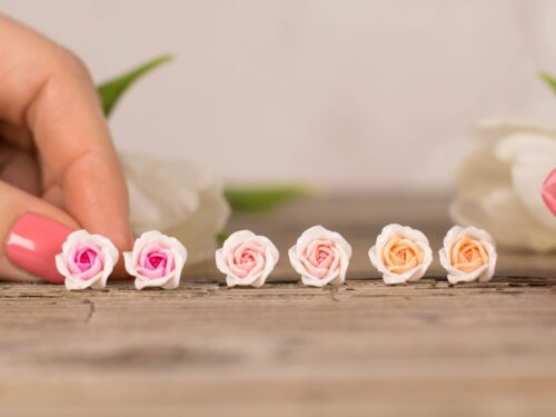 Mali uhani Pisane Vrtnice