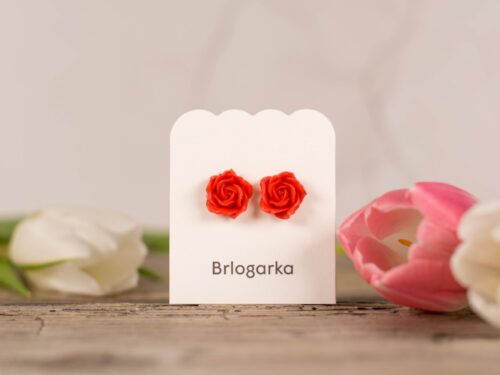 Mali uhani Rdeče Vrtnice